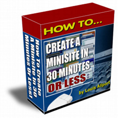 Product picture How To Create A Minisite in 30 Minutes Or Less with MRR