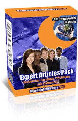 Product picture Expert Articles Pack includes Master Resale Rights